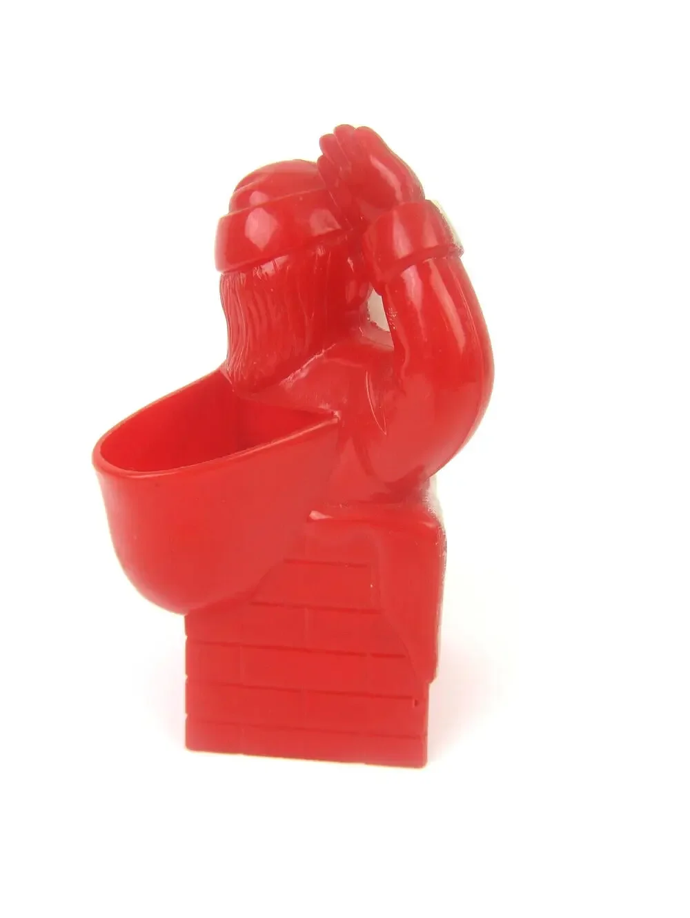 Vintage Rosbro Santa Claus in Chimney Christmas Candy Container Plastic 1950s